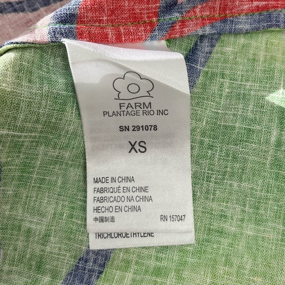 FARM RIO | Tropical Bunch One-Shoulder Open Waist Dress in Multi | Size XS - Picture 8 of 9